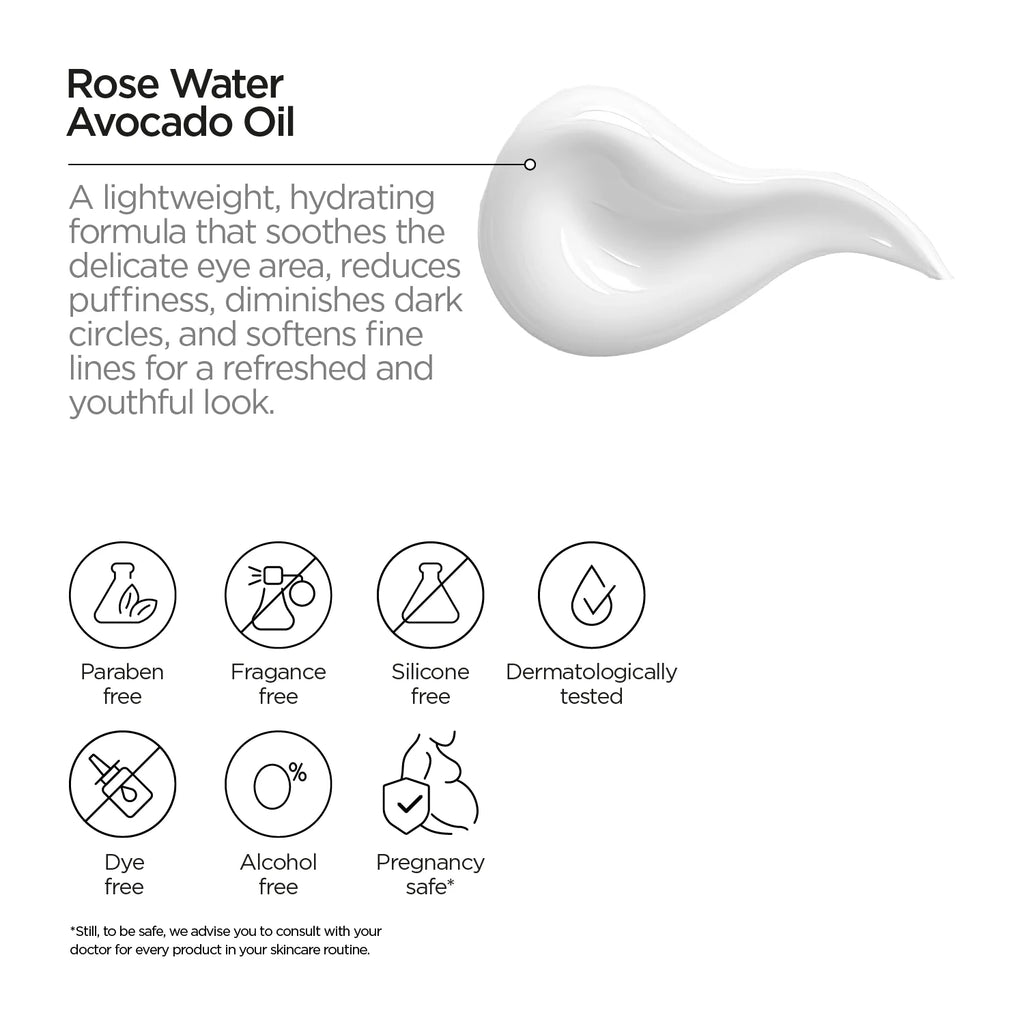 Rose Water Avocado Oil Eye Care Fluid